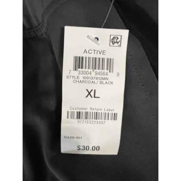 ID Ideology Men's XL Charcoal w/Black Stripe Knit Drawstring Jogger Sweatpants - Picture 6 of 9